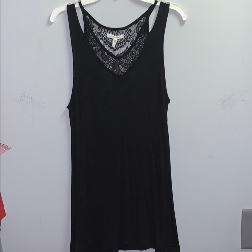 Black Lace Double Strap Tank